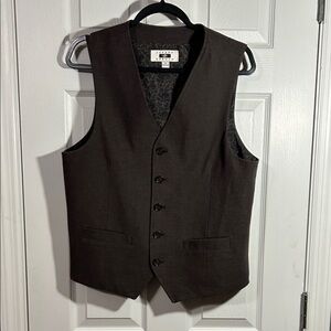 Joseph Abboud Chocolate color Men's/Unisex Plaid Vest Fully Lined size S